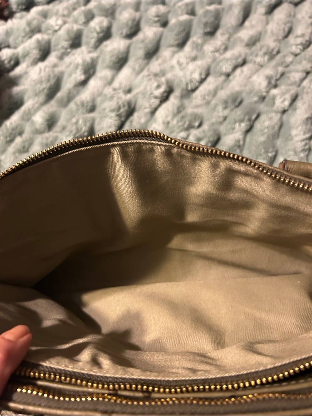 G.I.L.I. Olive Green Ostrich-Embossed Satchel with Tassel - Picture 12 of 16
